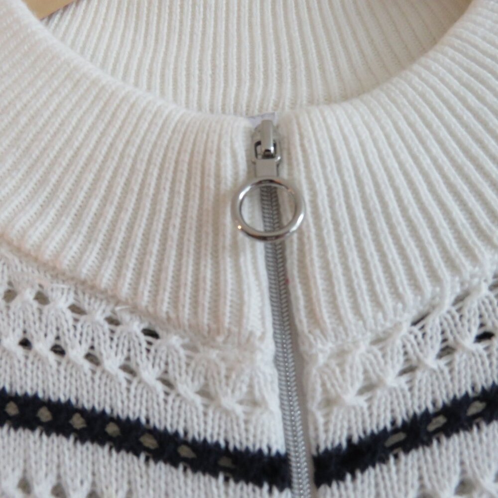 SERAPHINE Helga Textured Stripe Cotton Maternity Nursing Sweater Jumper Size L - Picture 5 of 16